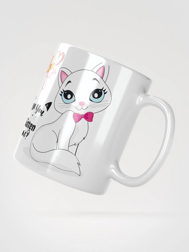 White Glossy Mug Cute Kitten product image (2)