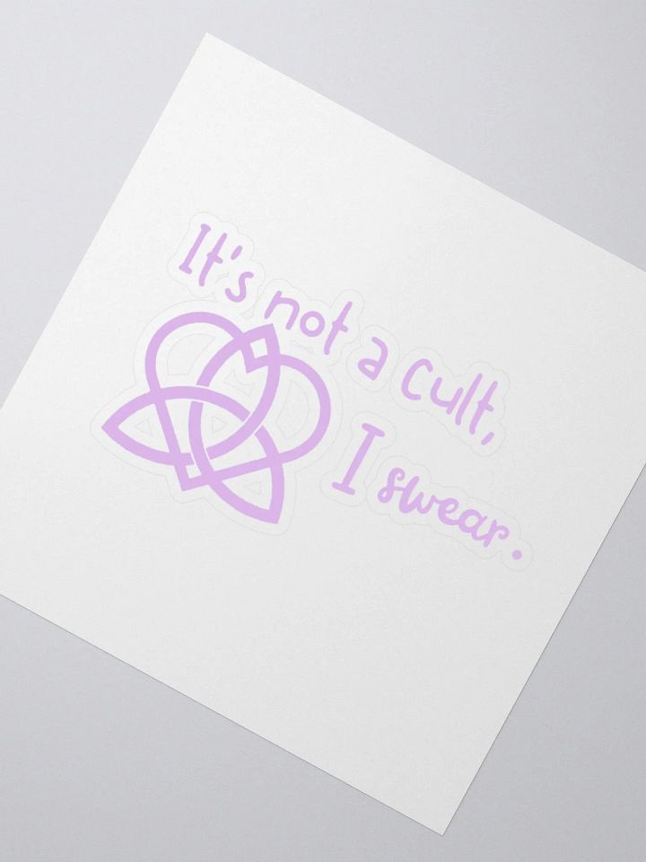 It's not a cult I swear Sticker, Pink product image (4)