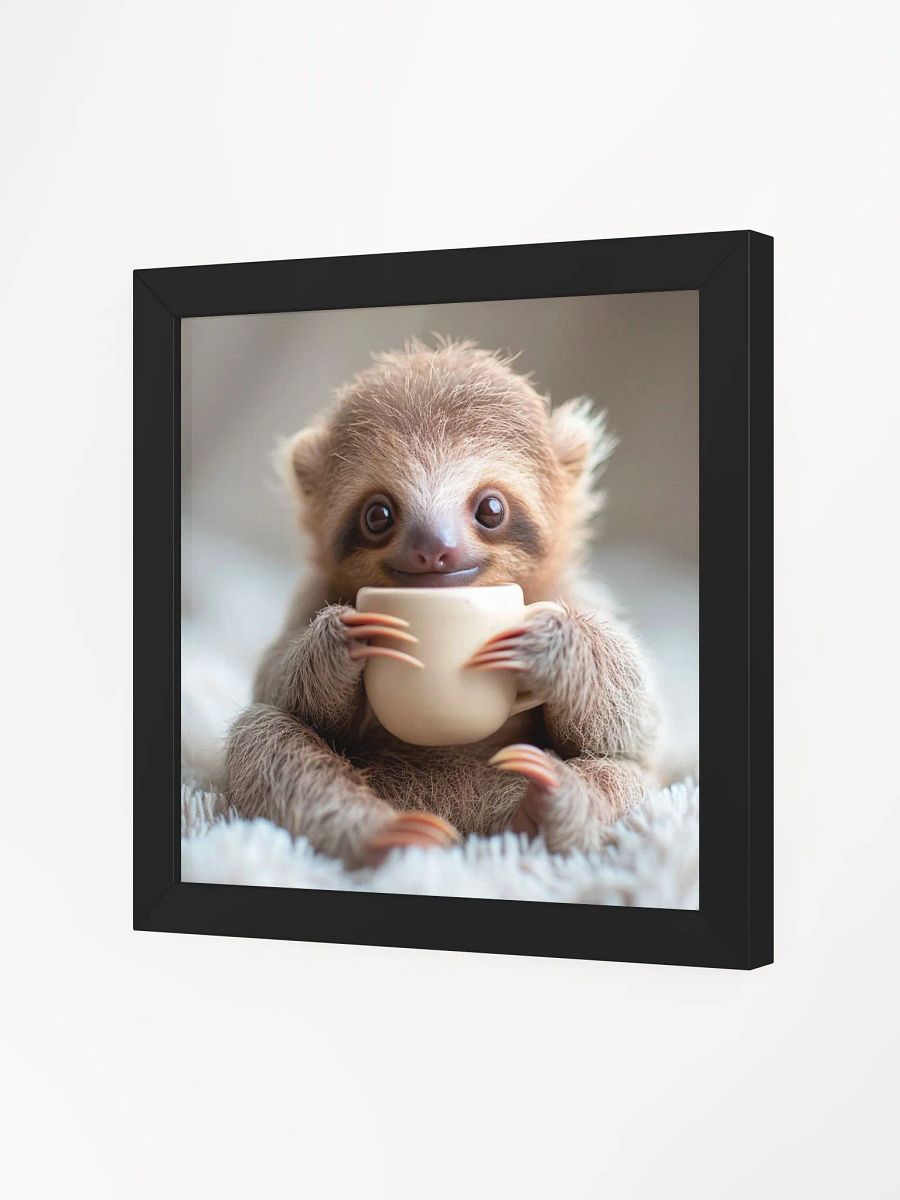 Coffee Lover Cute Baby Sloth Wall Art product image (24)