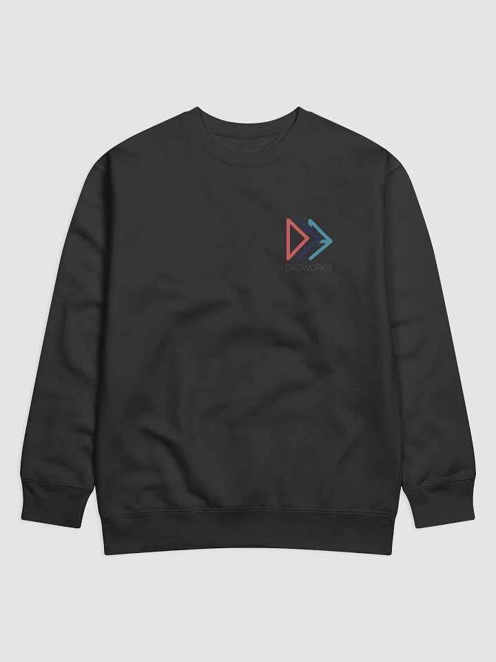 DAGWorks dark logo on black sweat shirt product image (1)