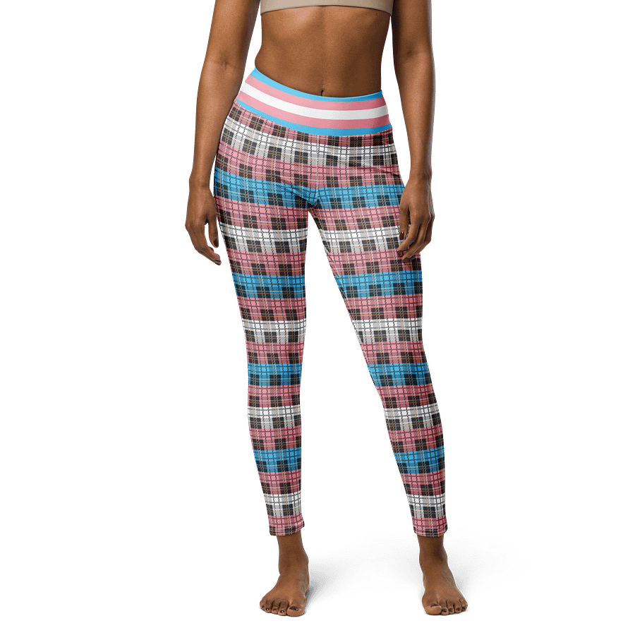 Trans Pride Plaid Leggings product image (1)