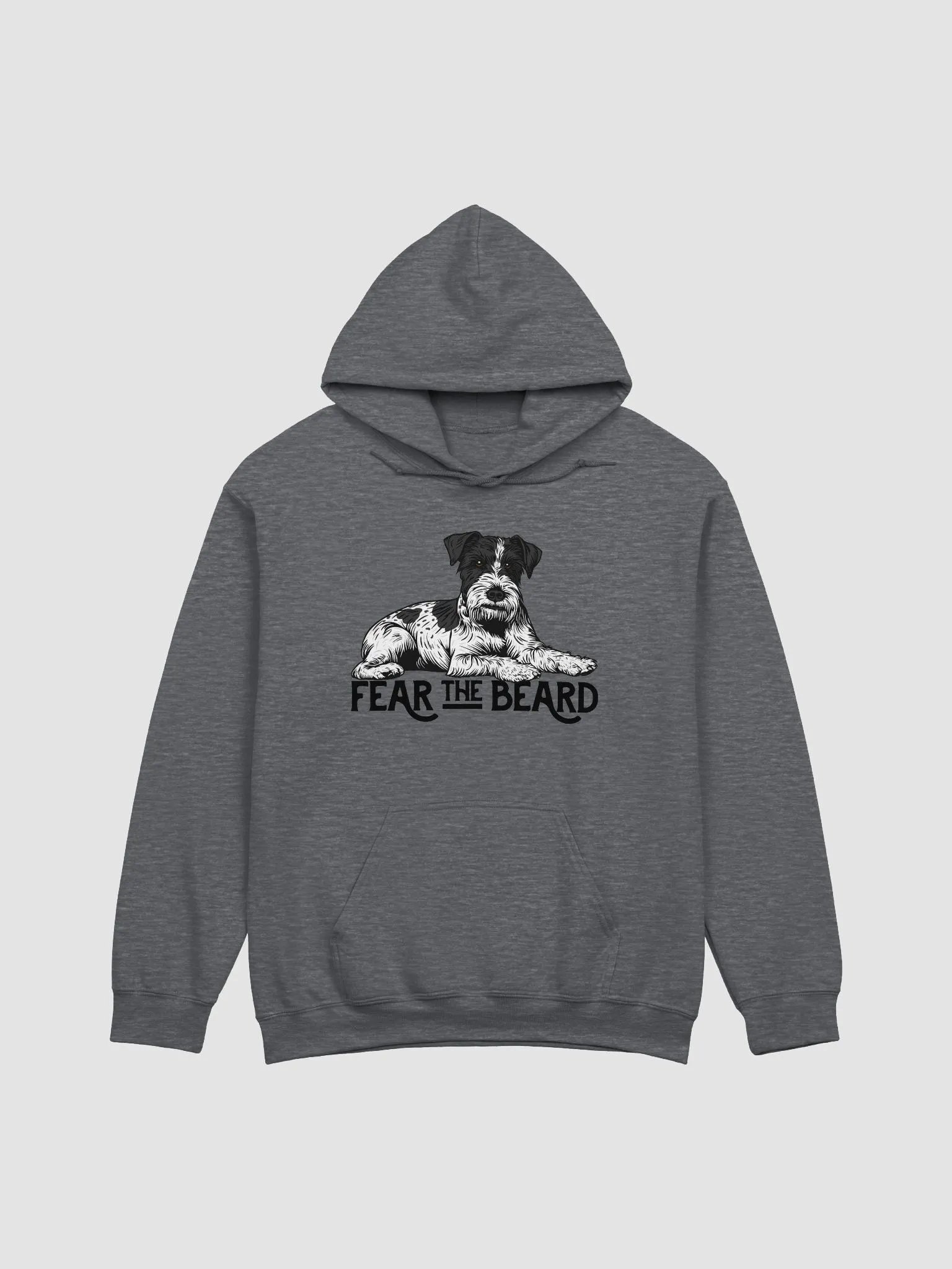 Fear the Beard Hooded Sweatshirt of a Schnauzer(Black & White Parti) | Funny Hoodie for Bearded Dog Paw-rents product image (3)