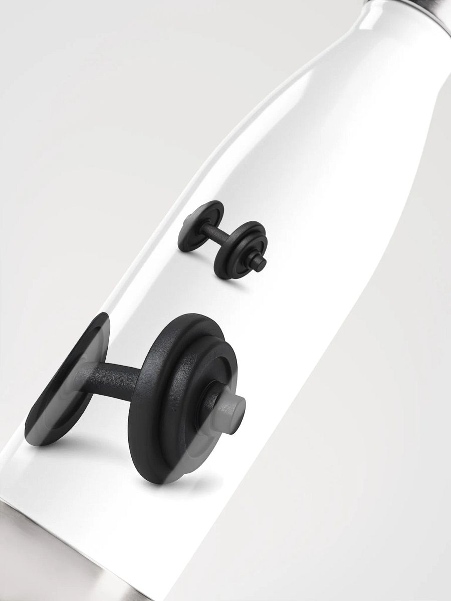 Gym Tonight Black Dumbbell Insulated Water Bottle product image (5)