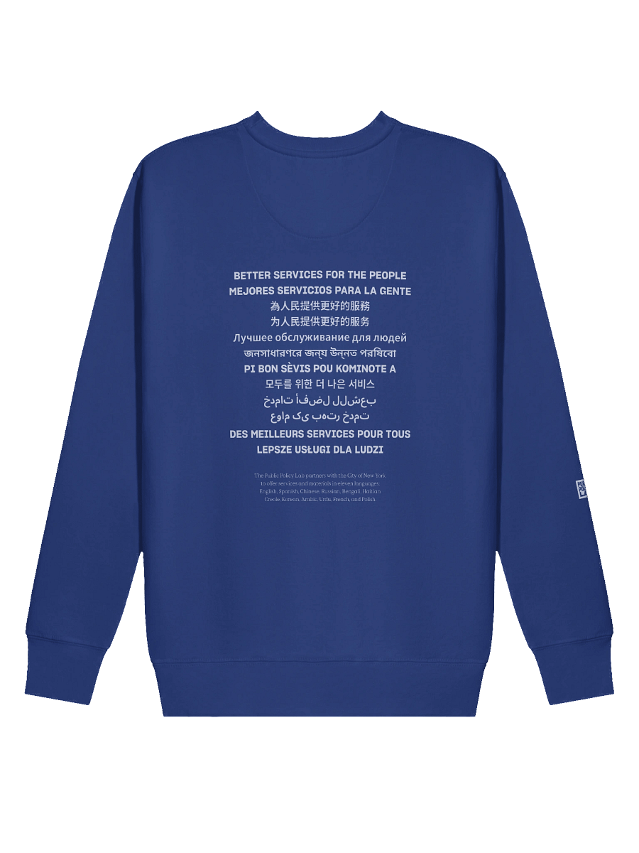 Better Services for the People Multilingual Crewneck product image (5)