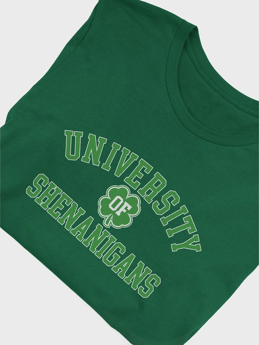 University of Shenanigans ☘️ Supersoft T-shirt with Vintage-Feel Print product image (1)