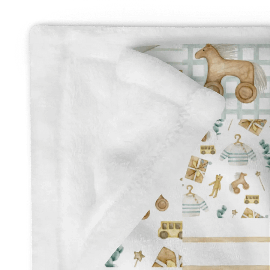 Sweet Eucalyptus Watercolor Baby Patchwork Throw Blanket product image (9)