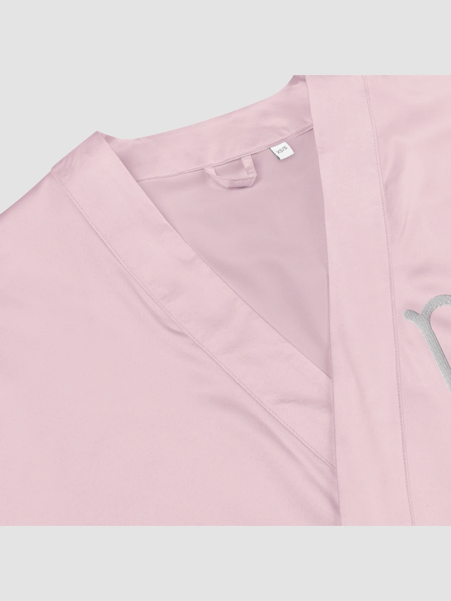 Virgo White on Pink Satin Robe product image (5)