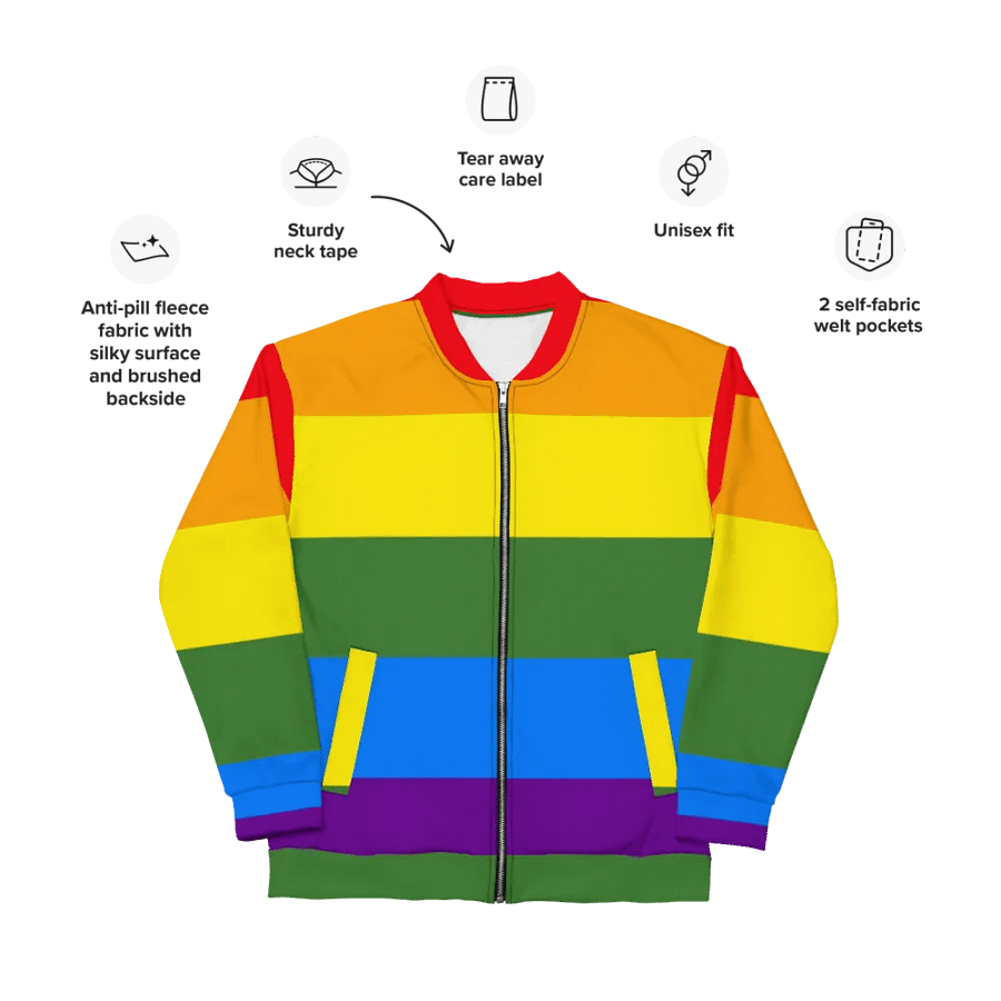 All-Over Print Bomber Jacket - Pride product image (9)