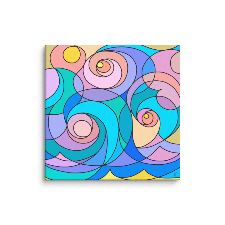 Swirling Dreams Canvas Collection - Abstract Square No. 2 product image (1)