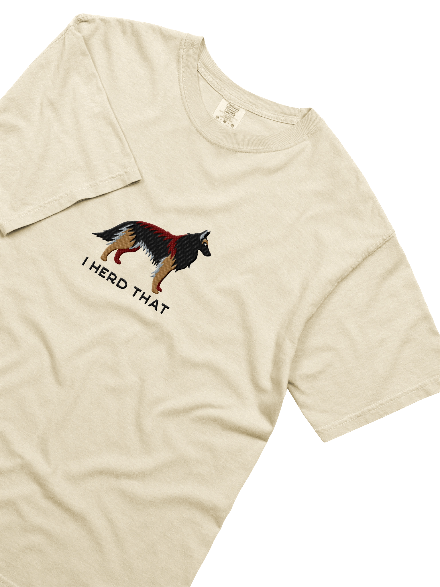 I Herd That T-Shirt(Embroidered) of a Belgian Tervuren(Black) product image (45)