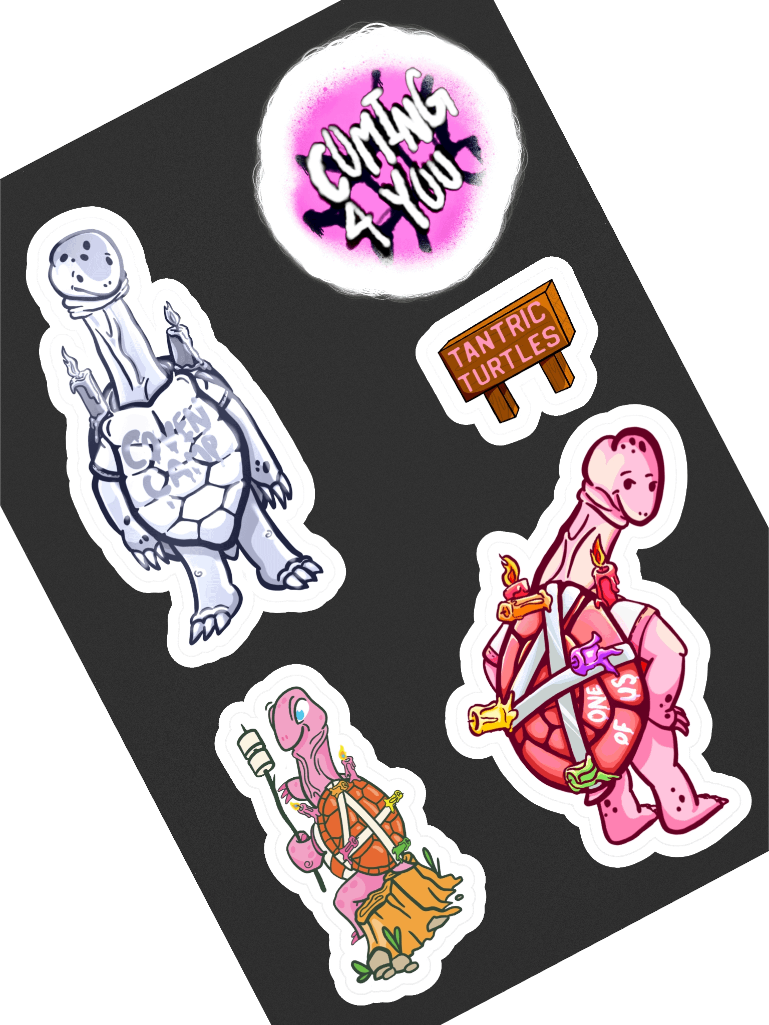 Silver Tantric Turtles Sticker sheet product image (1)