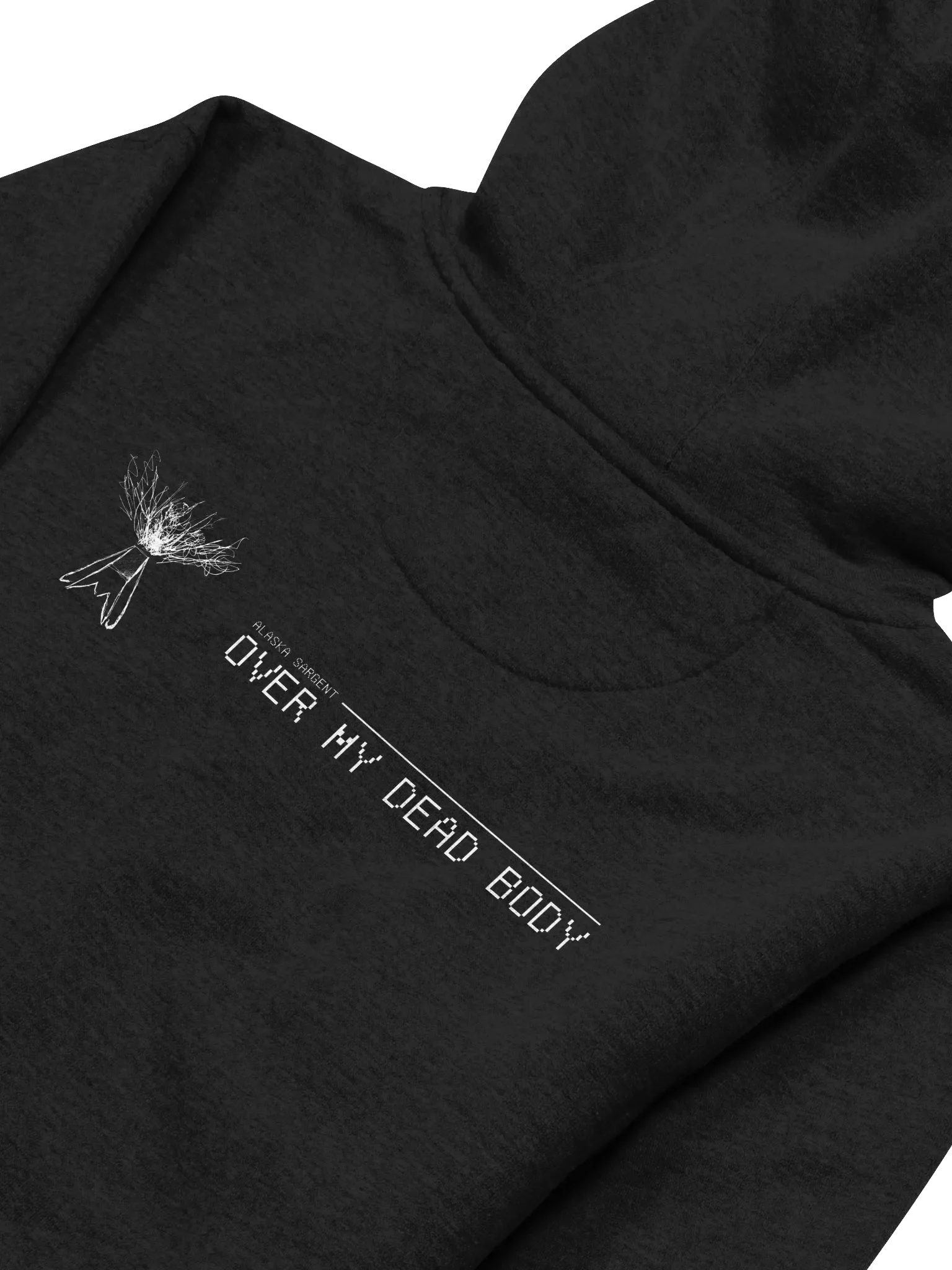 OVER MY DEAD BODY — hooded sweatshirt product image (4)