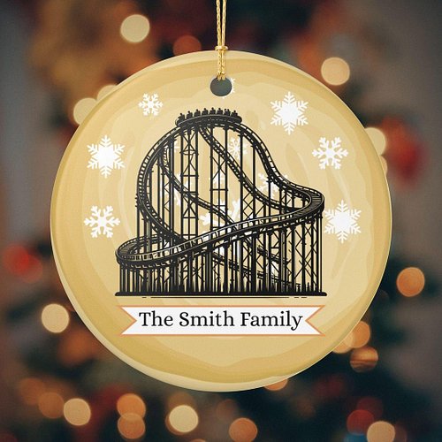 Personalized Family Roller Coaster Ceramic Ornament, Custom Christmas Decor, Keepsake by CoasterCultureInd #ChristmasDecor #F...