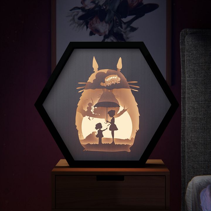 Totoro Lightbox template 4 in 1 - PDF PNG SVG DXF + Video Tutorial product image (2)