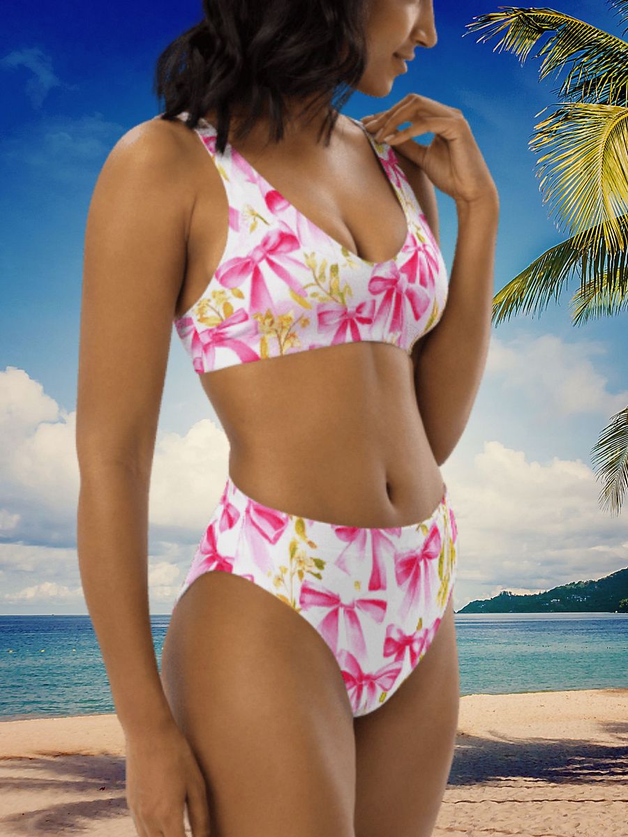 Feminine Floral Ribbon All-Over Bikini product image (3)