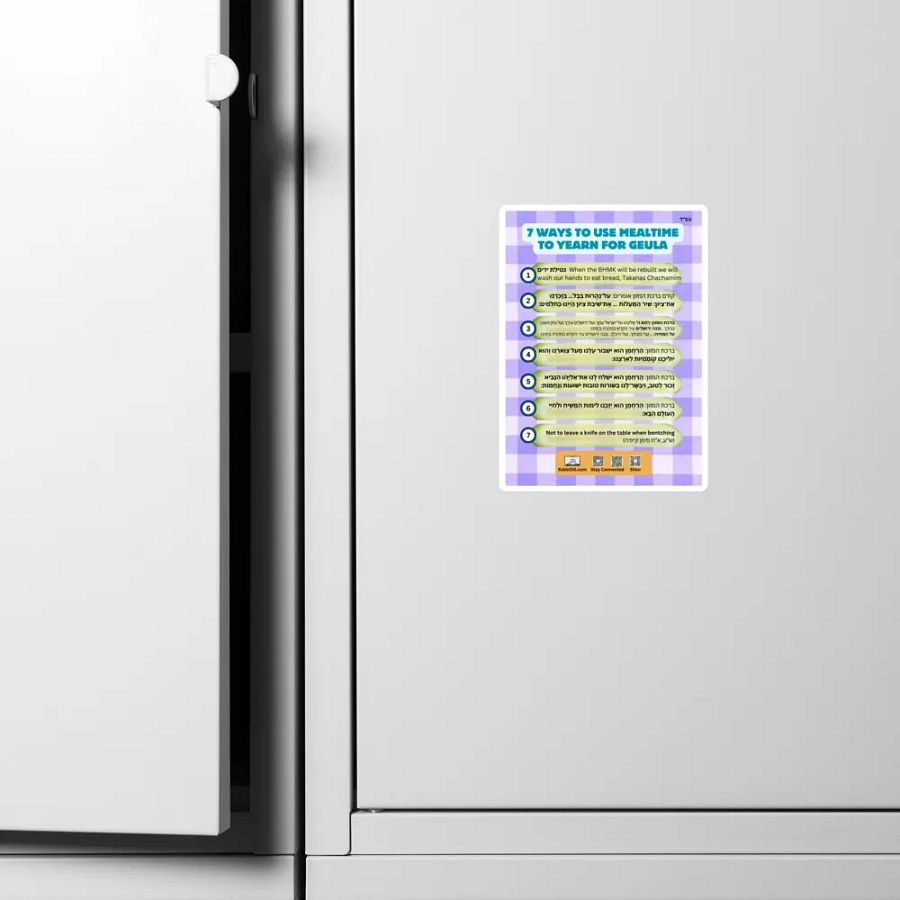 Magnet - 7 Ways to Yearn for Geulah During Mealtime product image (8)