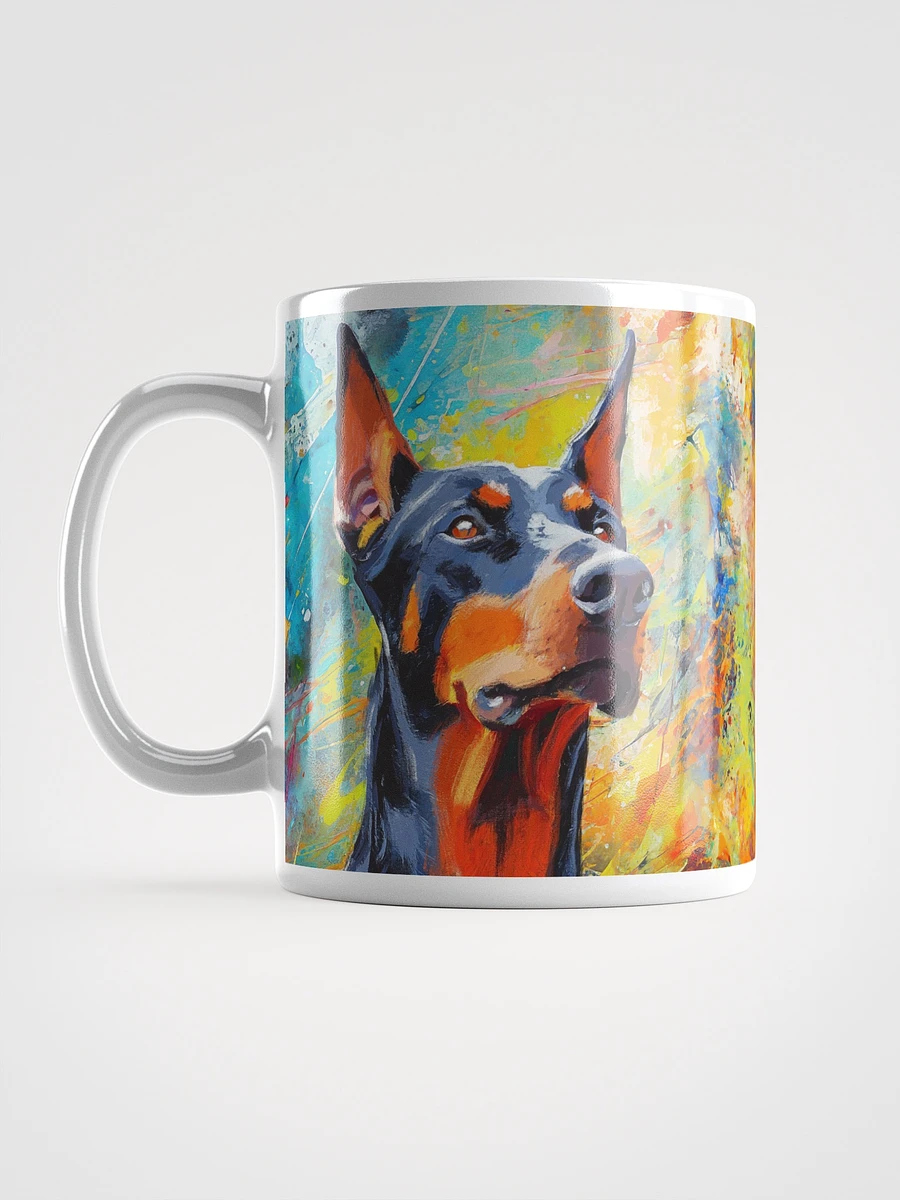 Doberman Oil Painting on Colorful Abstract Background Mousepad product image (11)