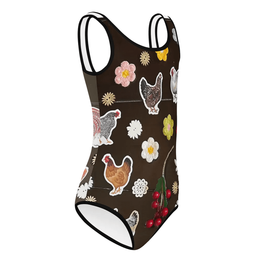 Chicken n Flowers Kids Swim Suit product image (6)