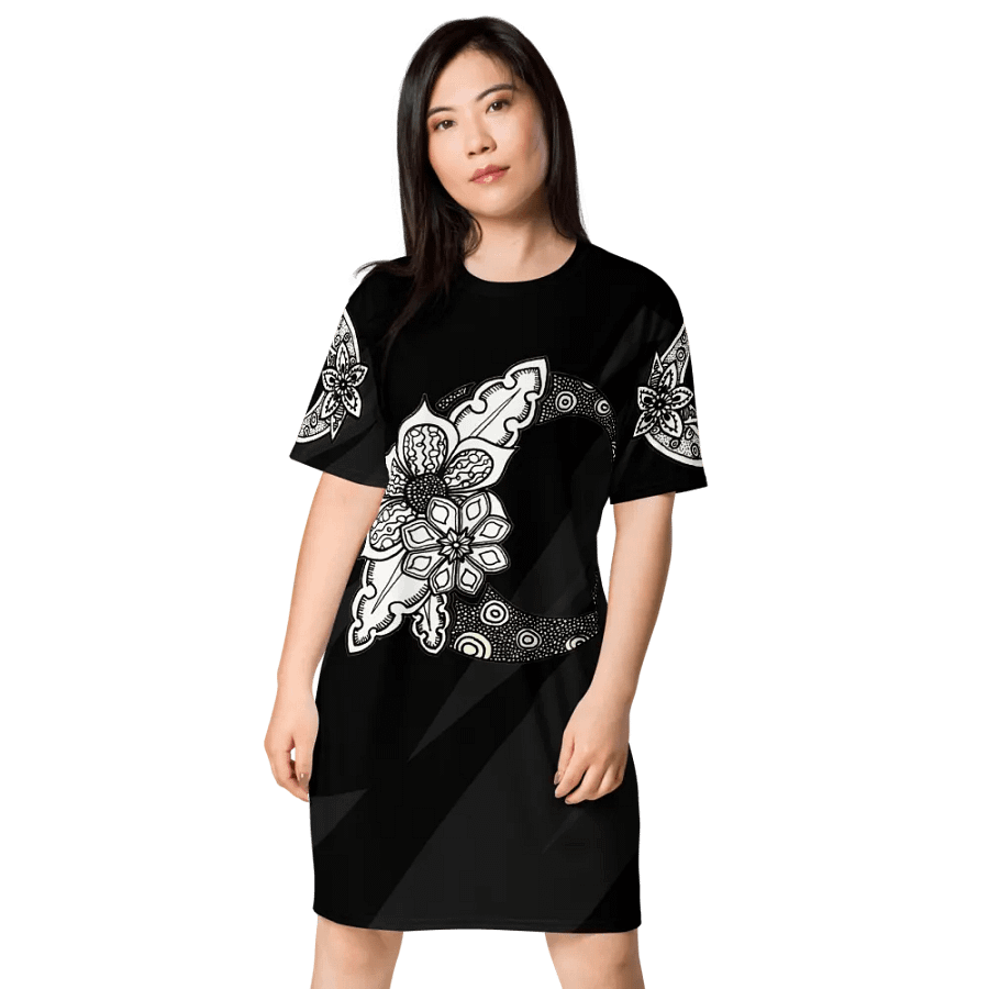 Lunar Blossom All-Over T-Shirt Dress product image (1)