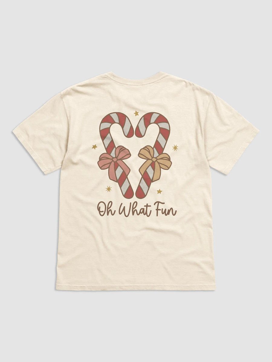 [Candy Cane Oh What Fun] Holiday Heavyweight T-Shirt product image (2)