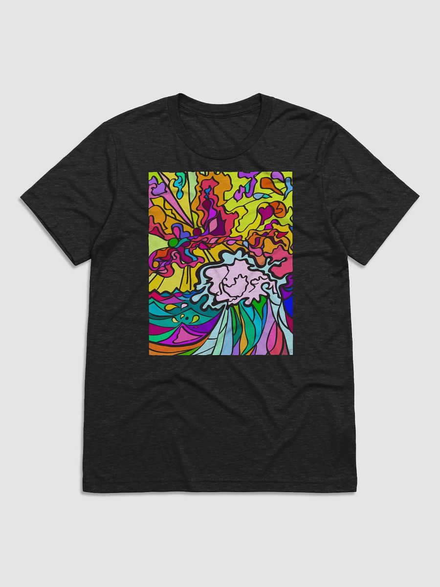 Psychedelic Swirls Tri-Blend T-Shirt - Wave at Sunset product image (5)