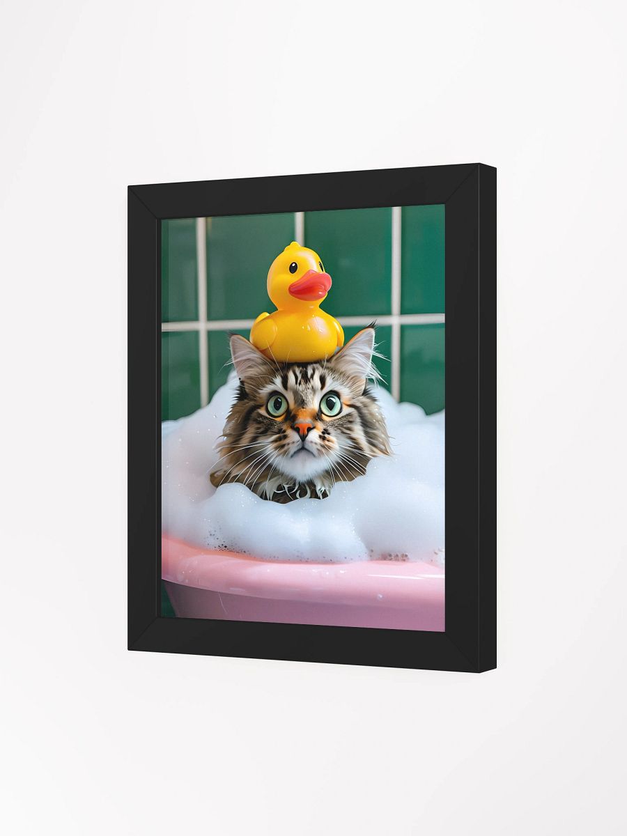 Surprised Cat in Bubble Bath Poster product image (4)
