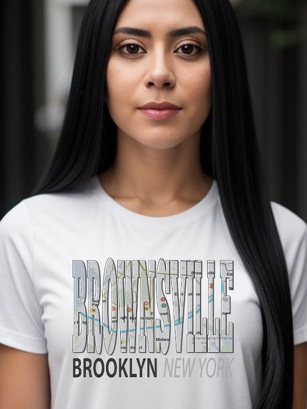 Fun Cool Brownsville Brooklyn New York with Subway Map NYC T-Shirt product image (1)