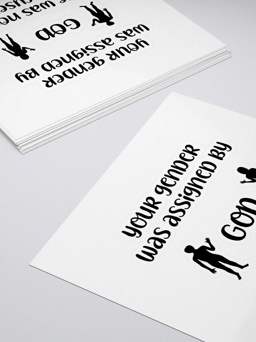 Your Gender Was Assigned by GOD. Vinyl Kiss Cut Stickers product image (10)