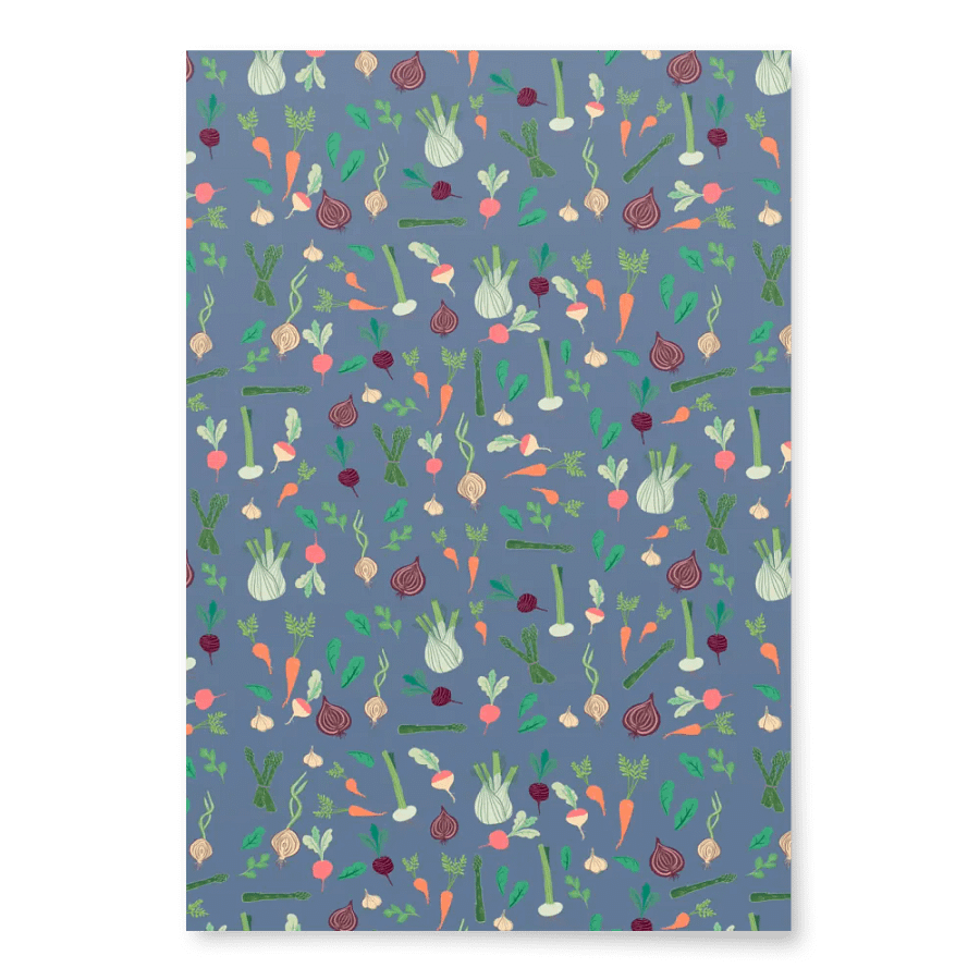 Summer Vegetable Patch Wrapping Paper product image (5)