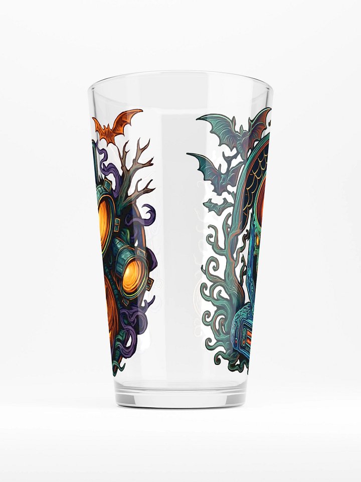 Theatrically Jerry: "The Mutation" and "Menacing Jack-O Lantern" Graphic Shaker Pint Glass product image (2)