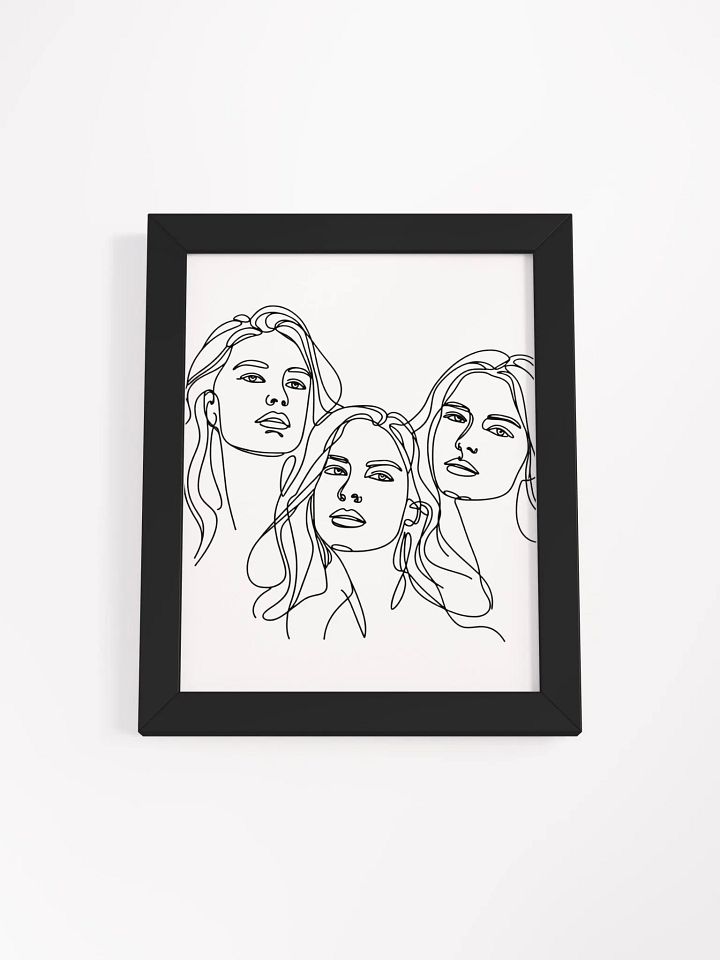 Female Models Portraits Line Art Matte Poster Art product image (12)