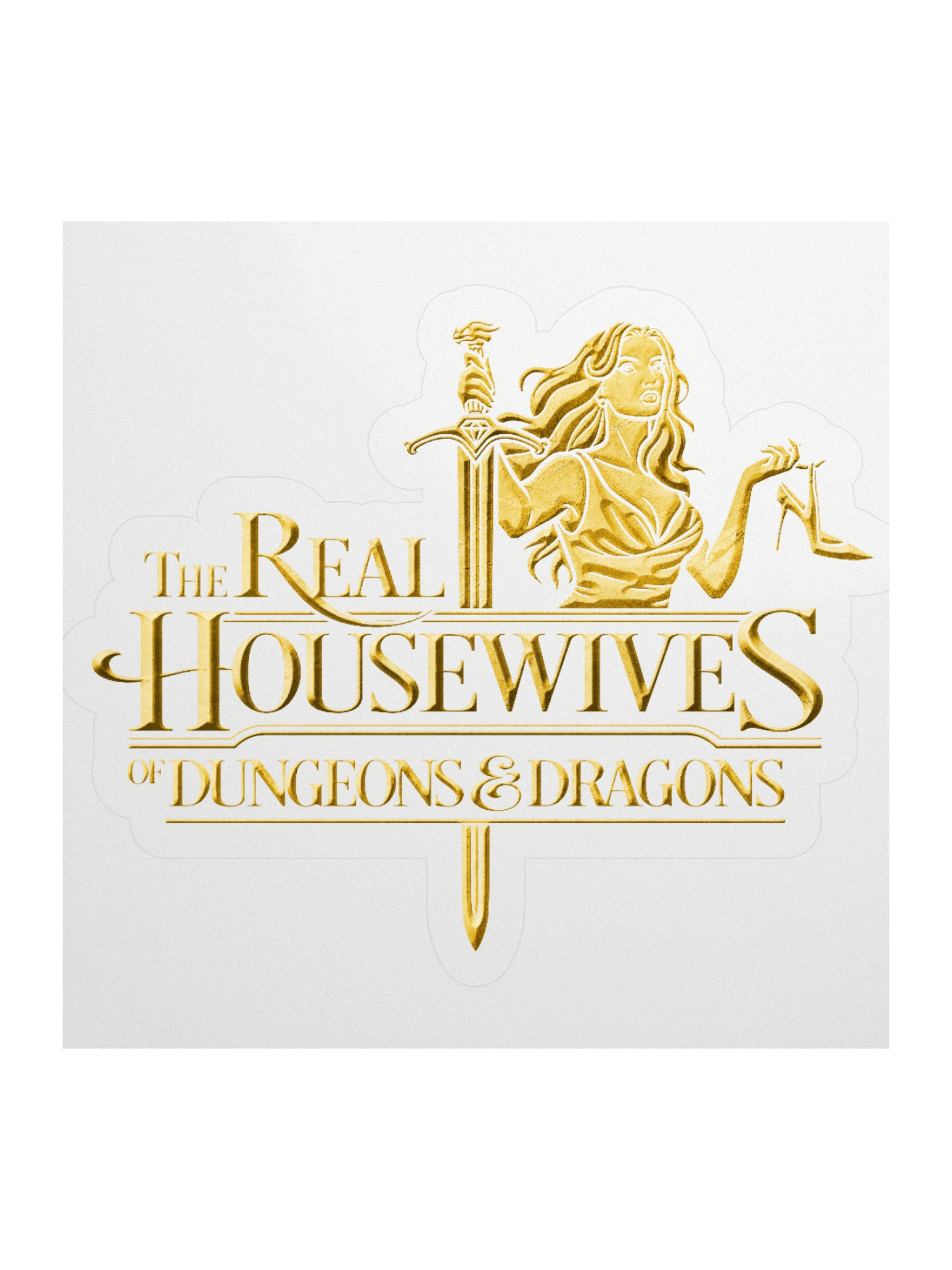 RHODND Gold Logo Sticker - Large product image (1)