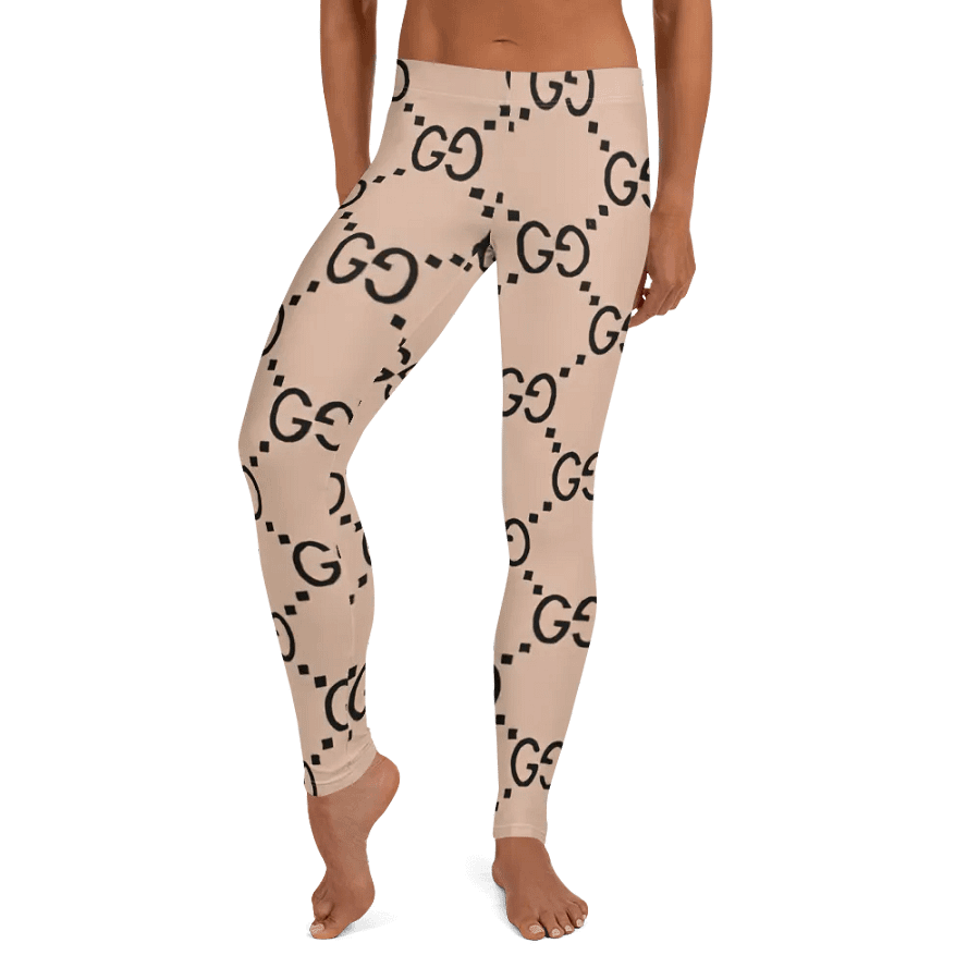 Elegant Monogram Leggings: Designer-Inspired Luxury Pattern Women's Activewear product image (9)