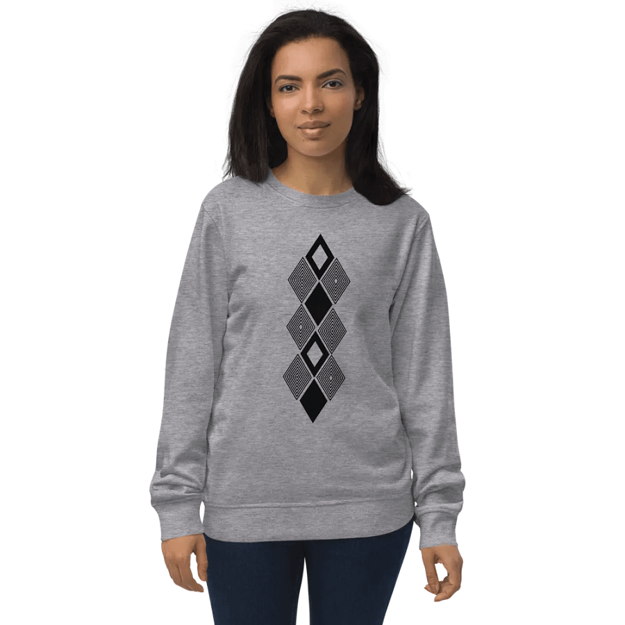 Black and white triangle design Unisex Sweatshirt product image (3)