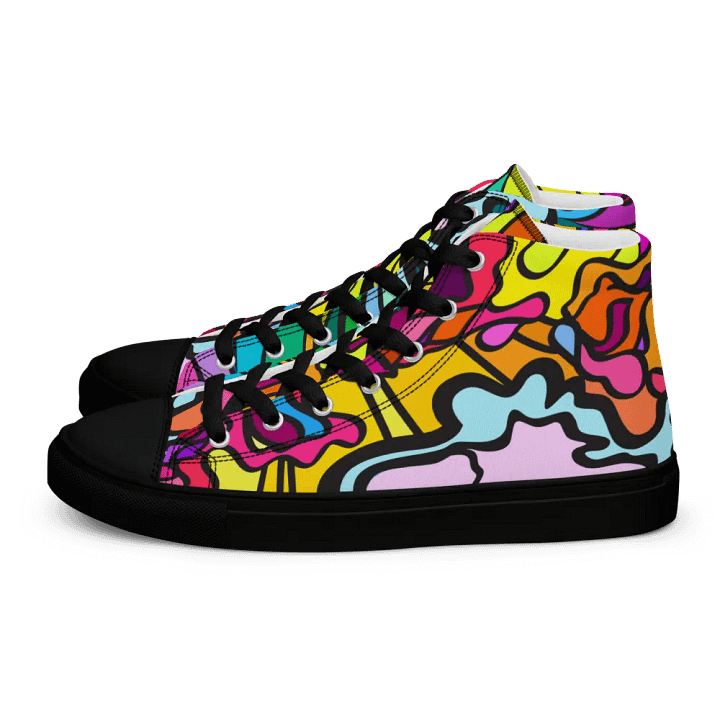 Vibrant Wave Women's High Tops - Wave at Sunset product image (1)