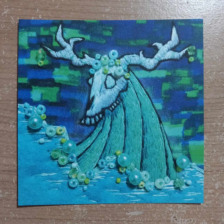 Forest Mari Lwyd Embroidery Print product image (2)