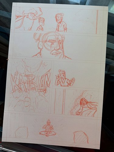 Finished sketching up another page this morning! Started thinking about how much I could get done by the end of the year and ...