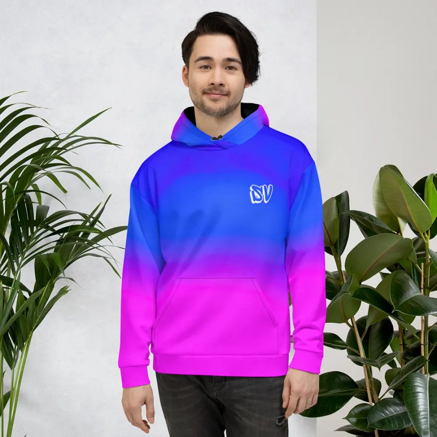STRAIGHT VIBIN ANIME GIRL NEON COLOR FADE HOODIE product image (4)