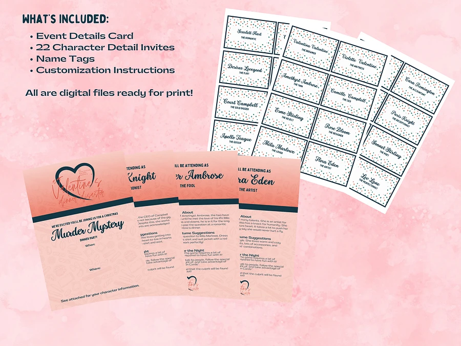 A Valentine's Dinner Disaster - Invitations Add-On product image (2)