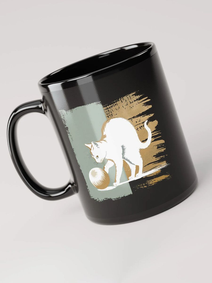Holiday cat charm -black mug product image (3)