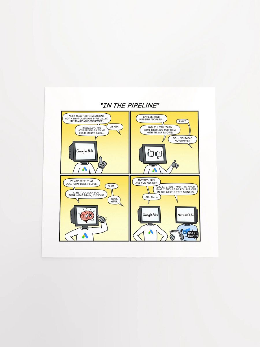 "In the pipeline" poster (square) product image (4)
