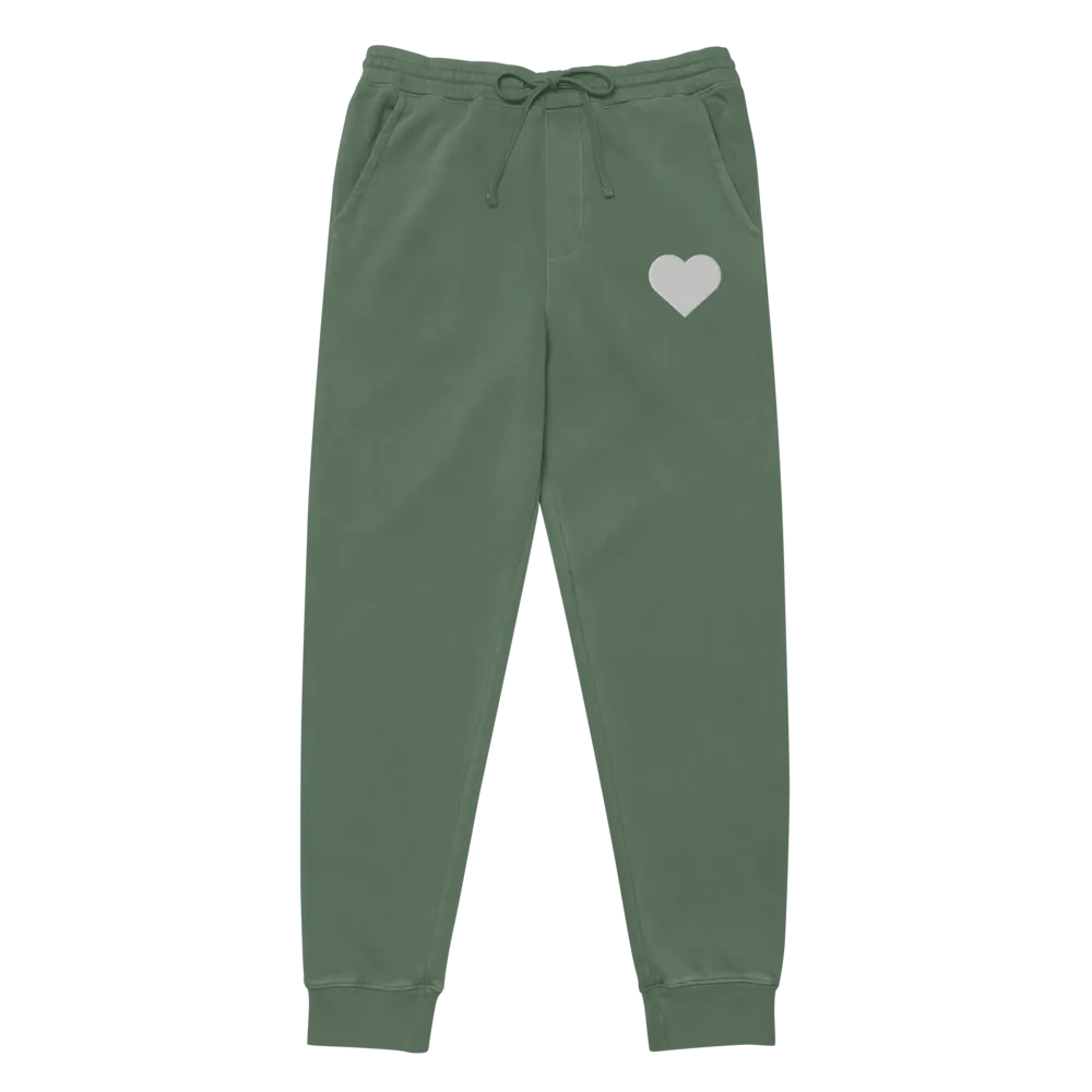 Suited Up Sweatsuit Joggers: Hearts (White) product image (9)