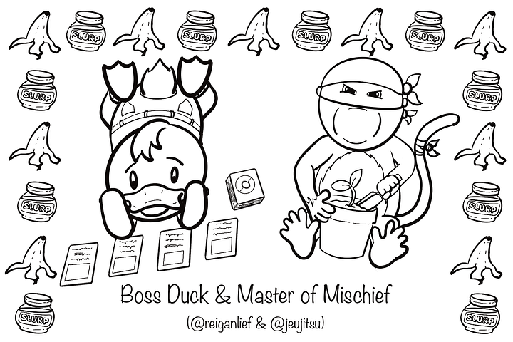 Reigan & Jeuji Colouring Page product image (1)