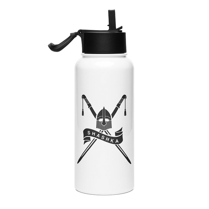 Black Shashka Water Bottle with Straw product image (1)