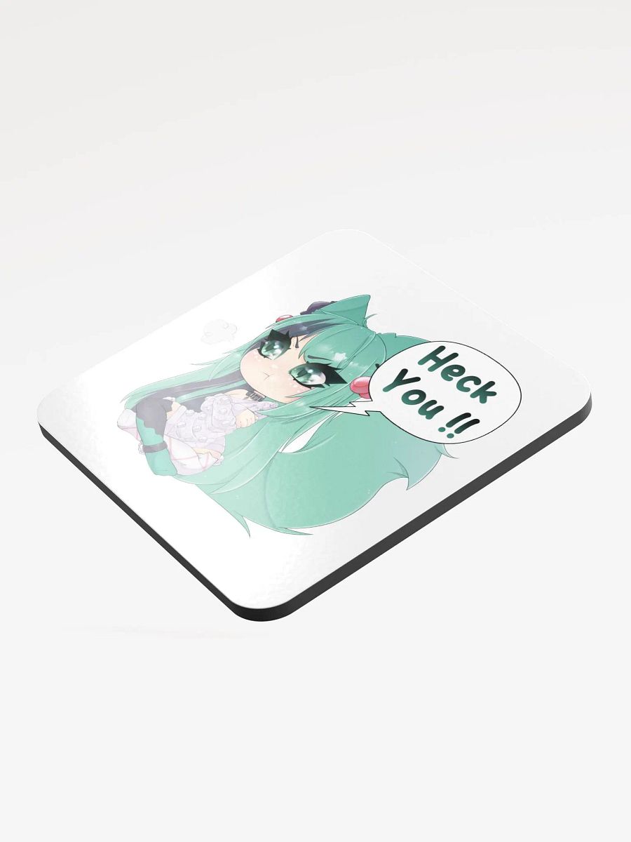 Mintzey "Heck You!" Chibi Pout Glossed Coaster product image (3)