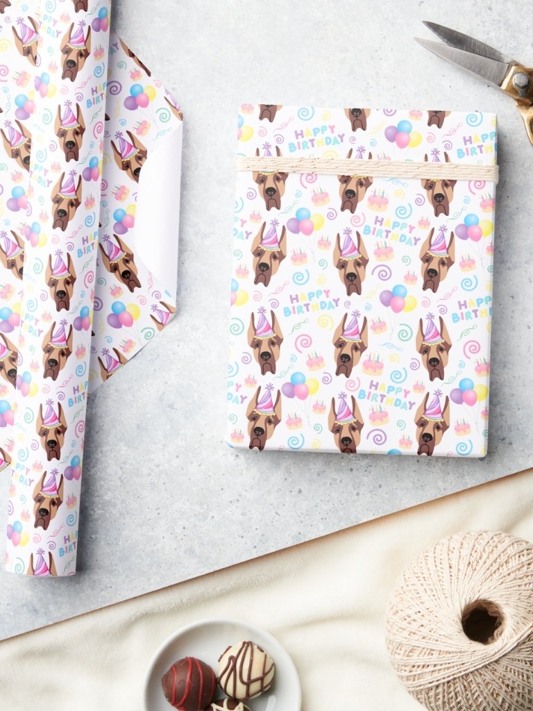 Great Dane Birthday Wrapping Paper product image (3)
