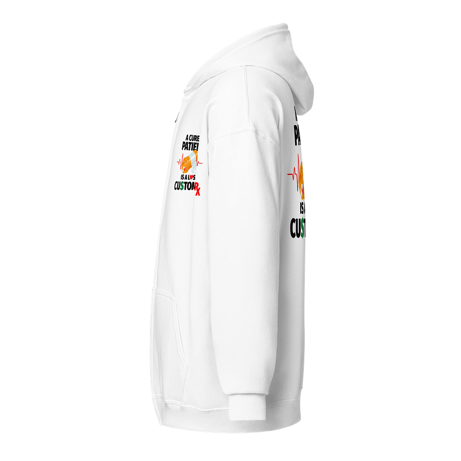 Cured Patient Lost Customer Black Font Zip-Up product image (15)
