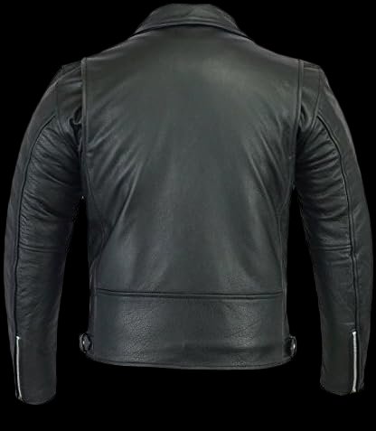 Mens A&H Classic Leather Biker Jacket V1 product image (2)