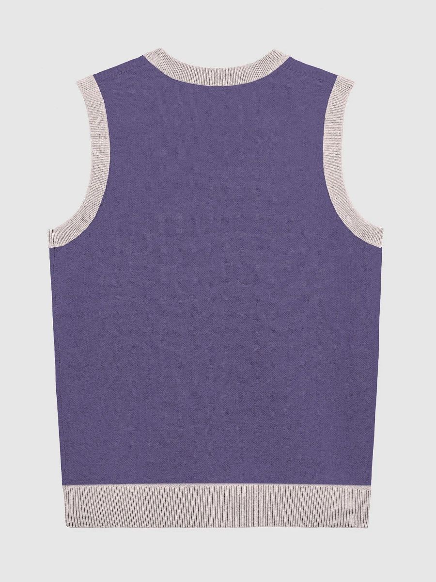 PLEASE DON'T MAKE ME TALK (light pink and purple) knitwear vest product image (6)