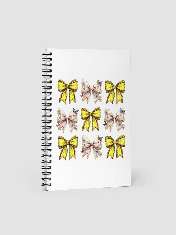 Spring Bows Softball Floral Spiral Notebook product image (2)